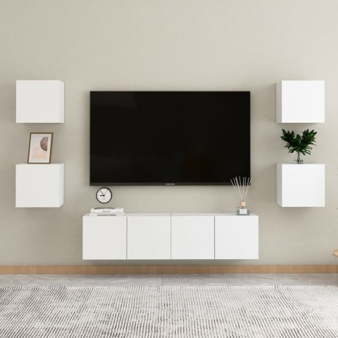 VidaXL Wisząca szafka telewizyjna, biała, 30,5x30x30 cm