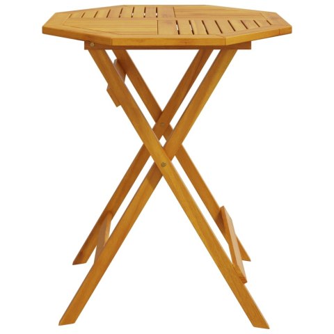VidaXL Składany stół ogrodowy, Ø60x75 cm, lite drewno akacjowe