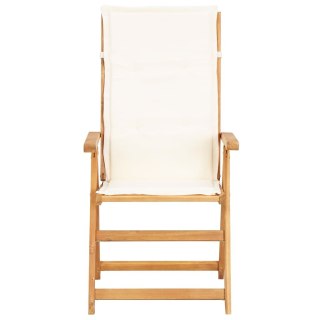 VidaXL Rozkładane krzesła ogrodowe, 2 szt., brąz, lite drewno akacjowe