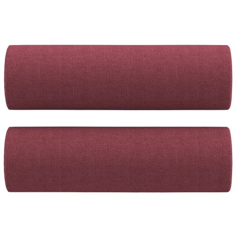 VidaXL 2-osobowa sofa z poduszkami, winna czerwień, 140 cm, tkanina