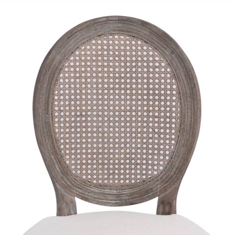 VidaXL Krzesła stołowe, 6 szt., kremowe, tapicerowane tkaniną