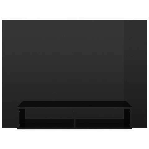 VidaXL Wisząca szafka pod TV, czarna, wysoki połysk, 120x23,5x90 cm