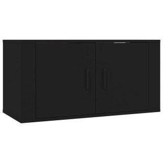 VidaXL Wisząca szafka telewizyjna, czarna, 80x34,5x40 cm