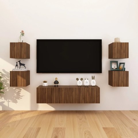 VidaXL Wisząca szafka telewizyjna, brązowy dąb, 30,5x30x30 cm