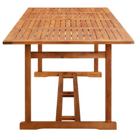 VidaXL Ogrodowy stół jadalniany, 220x90x75 cm, lite drewno akacjowe