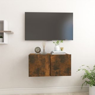 VidaXL Wisząca szafka pod TV, przydymiony dąb, 60x30x30 cm