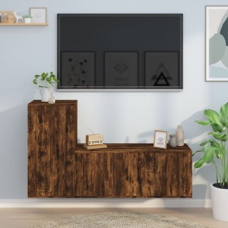 VidaXL Zestaw 2 szafek TV, przydymiony dąb, materiał drewnopochodny