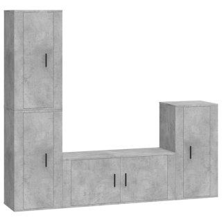 VidaXL Zestaw 4 szafek telewizyjnych, szarość betonu