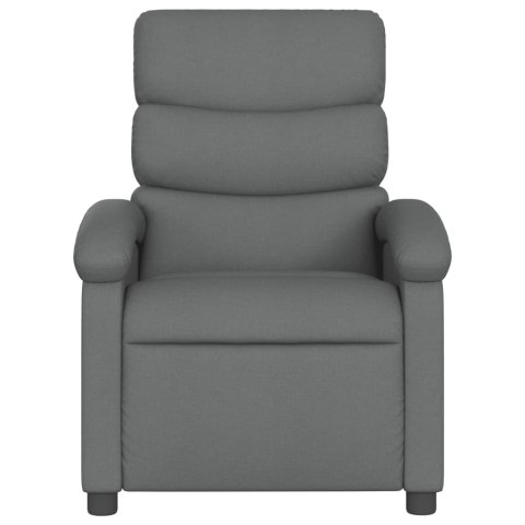 VidaXL Elektryczny fotel rozkładany, ciemnoszary, obity tkaniną
