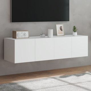 VidaXL Ścienne szafki TV z LED, 2 szt., białe, 60x35x31 cm