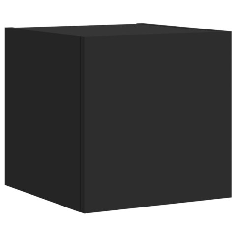 VidaXL Ścienne szafki TV z LED, 2 szt., czarne, 30,5x35x30 cm