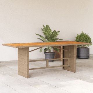 VidaXL Stół ogrodowy z akacjowym blatem, beżowy, 190x80x74 cm