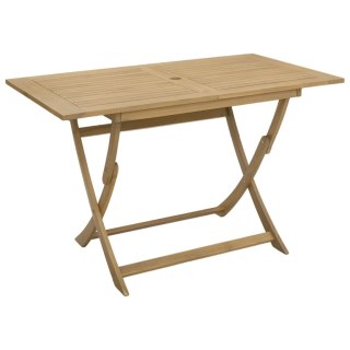 VidaXL Składany stół ogrodowy, 120x70x75 cm, lite drewno akacjowe