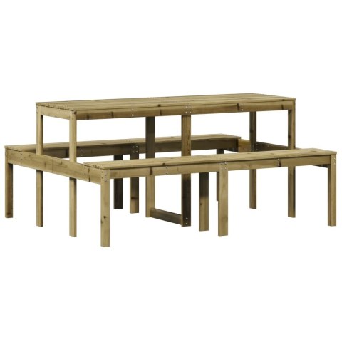 VidaXL Stół piknikowy, 160x134x75 cm, impregnowane drewno sosnowe