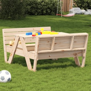 VidaXL Stół piknikowy dla dzieci, 88x122x58 cm, lite drewno sosnowe