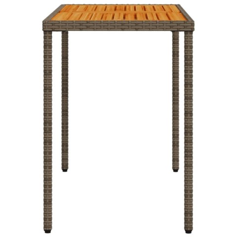 VidaXL Stół ogrodowy z akacjowym blatem, szary, 115x54x74 cm