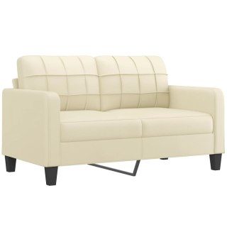 VidaXL 2-osobowa sofa, kremowy, 140 cm, sztuczna skóra