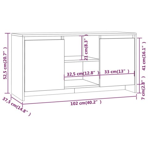 VidaXL Szafka pod TV, szarość betonu, 102x37,5x52,5 cm