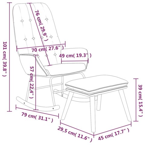 VidaXL Fotel bujany z podnóżkiem, musztardowy, obity tkaniną