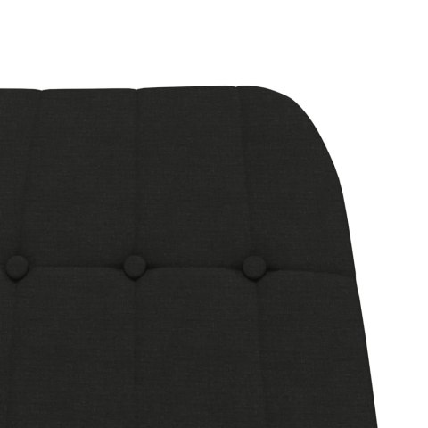 VidaXL Fotel bujany, czarny, tapicerowany tkaniną