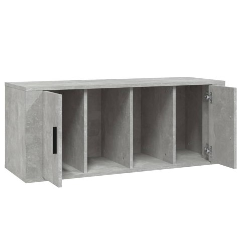 VidaXL Szafka pod TV, szarość betonu, 100x35x40 cm