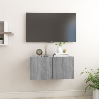 VidaXL Wisząca szafka pod TV, szary dąb sonoma, 60x30x30 cm