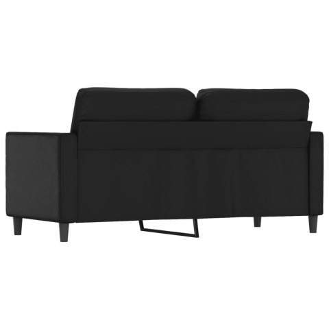 VidaXL 2-osobowa sofa, czarna, 140 cm, sztuczna skóra