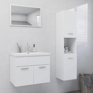 VidaXL Zestaw mebli łazienkowych, biała, materiał drewnopochodny
