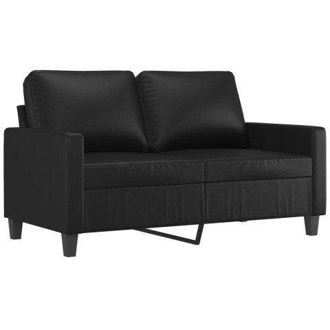 VidaXL 2-osobowa sofa, czarna, 120 cm, sztuczna skóra