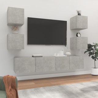 VidaXL Zestaw 6 szafek telewizyjnych, szarość betonu