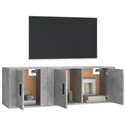 VidaXL Zestaw 2 szafek TV, szarość betonu, materiał drewnopochodny