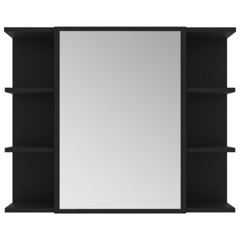 VidaXL 3-częściowy zestaw mebli łazienkowych, czarny, płyta wiórowa