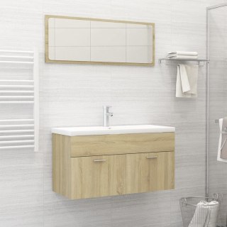 VidaXL Zestaw mebli łazienkowych dąb sonoma materiał drewnopochodny