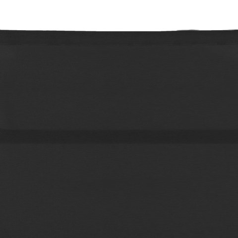 VidaXL Leżak z tworzywa textilene i aluminium, czarny