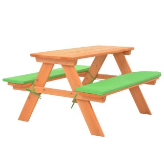 VidaXL Dziecięcy stolik piknikowy z ławkami, 89x79x50 cm, lita jodła