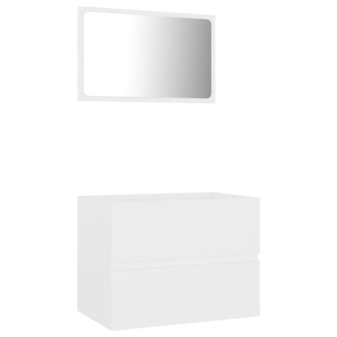 VidaXL 2-cz. zestaw mebli łazienkowych, biały, materiał drewnopochodny