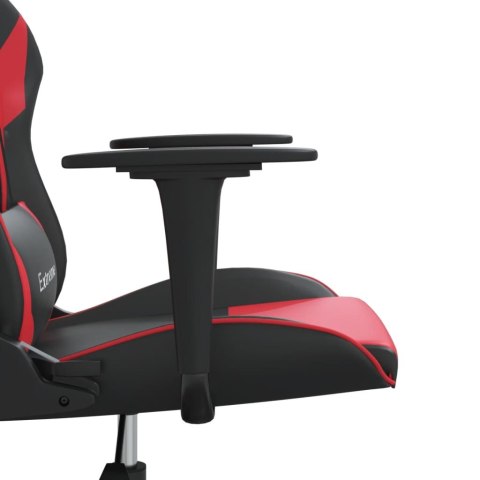 VidaXL Fotel gamingowy, czarno-czerwony, sztuczna skóra