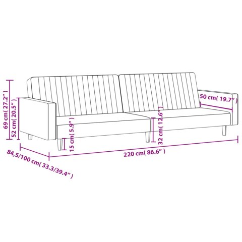 VidaXL 2-osobowa sofa, cappuccino, sztuczna skóra