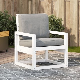 VidaXL Krzesło ogrodowe, białe, 57,5x63x76 cm, lite drewno sosnowe