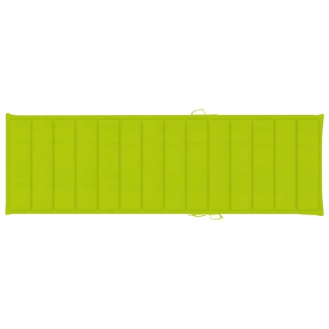 VidaXL Leżak z jasnozieloną poduszką, impregnowane drewno sosnowe